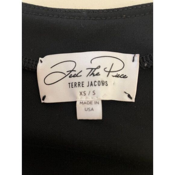 Feel the Piece Terre Jacobs Black Rue Cold Shoulder Top XS Small - Picture 5 of 5